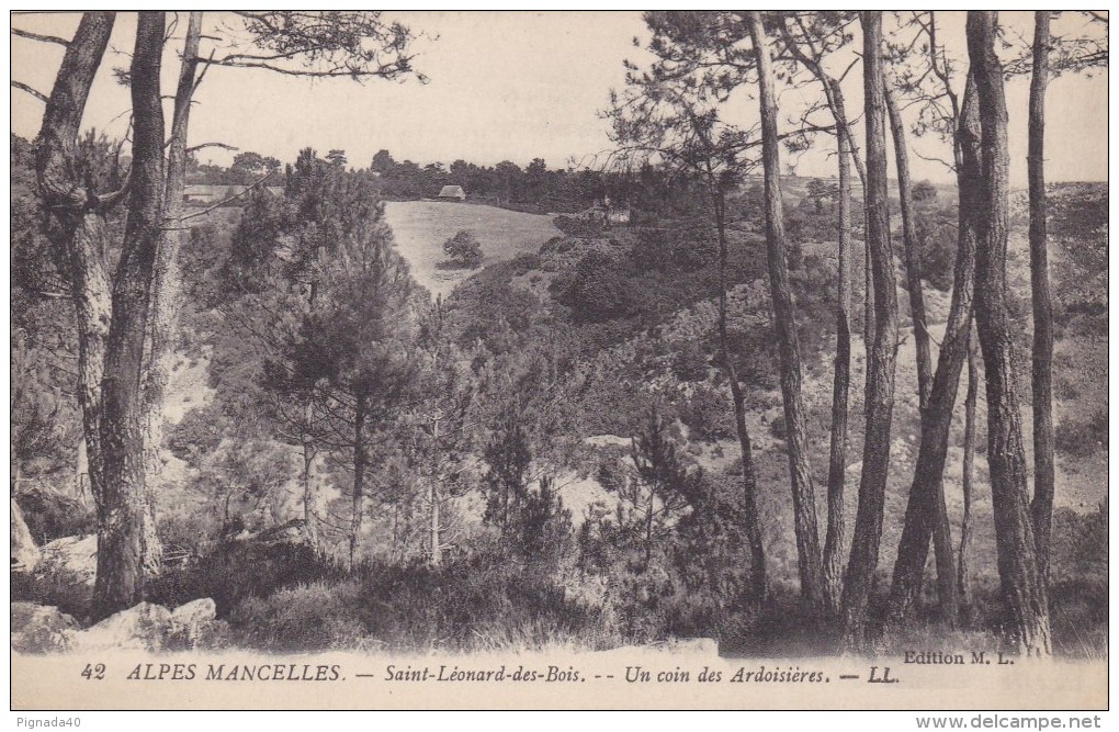 Cp , 72 , SAINT-LÉONARD-des-BOIS , Alpes Mancelles , Un Coin Des Ardoisières - Saint Leonard Des Bois