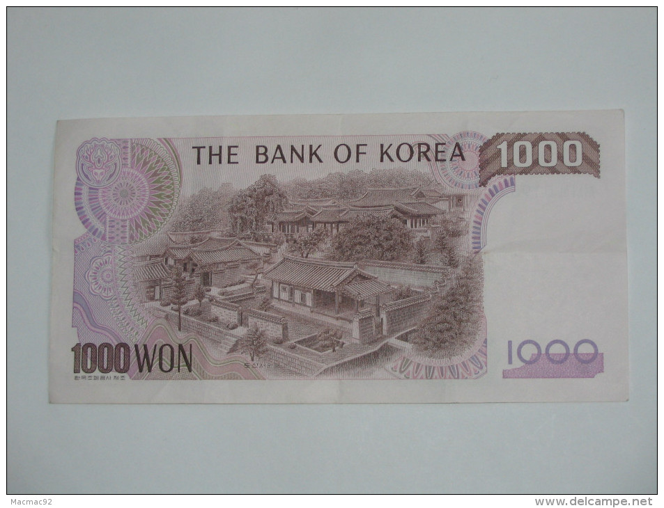 1000 Won  - CORRE DU SUD - The Bank Of Korea  **** EN ACHAT IMMEDIAT ***** - Corée Du Sud