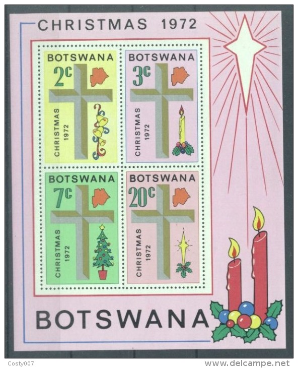 Botswana 1972 Christmas, Religion, Perf.sheet, MNH E.190 - Botswana (1966-...)