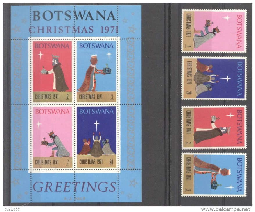 Botswana 1971 Christmas, Religion, Set+perf.sheet, MNH E.191 - Botswana (1966-...)