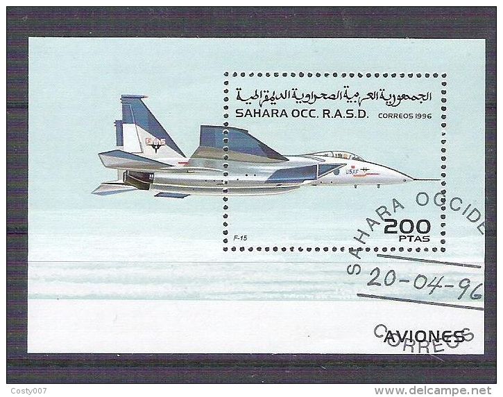 Sahara OCC R.A.S.D 1996 Aviation, Perf. Sheet, Used AB.019 - Etichette Di Fantasia