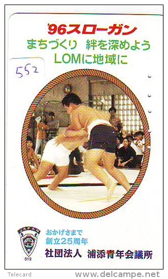 Télécarte  Japon  * SUMO (552)  LUTTE  LUTTEURS WORSTELEN * JUDO * Kampf Wrestling *  LUCHA * PHONECARD JAPAN * - Sport