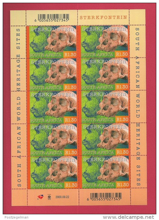 SOUTH AFRICA,  2000 ,   3 X Full Sheet  Of 10 Stamps , World Heritage Sites, Sa1286-1288, F-3814 - Nuevos