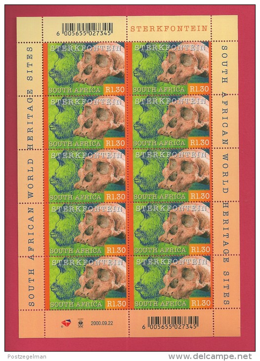 SOUTH AFRICA,  2000 ,   3 X Full Sheet  Of 10 Stamps , World Heritage Sites, Sa1286-1288, F-3814 - Unused Stamps