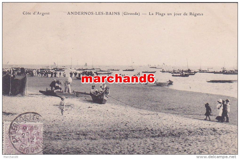 Gironde Andernos Les Bains La Plage Un Jour De Régates - Andernos-les-Bains