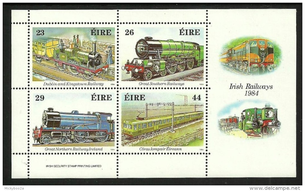 IRELAND 1984 RAILWAYS TRAINS 150TH ANNIVERSARY M/SHEET MNH - Ungebraucht