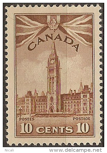 CANADA 1942 10c Parliament SG 383 HM #BZ76 - Neufs