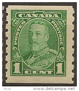 CANADA 1935 1c KGV Coil SG 352 UNHM #BZ57 - Coil Stamps