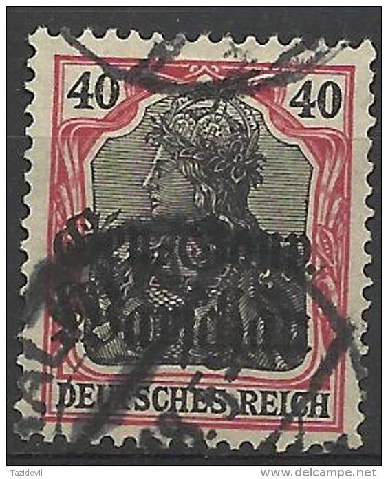 POLAND, German Occupation - 1916 40pf Overprint. Scott N15. Used - Besatzungszeit