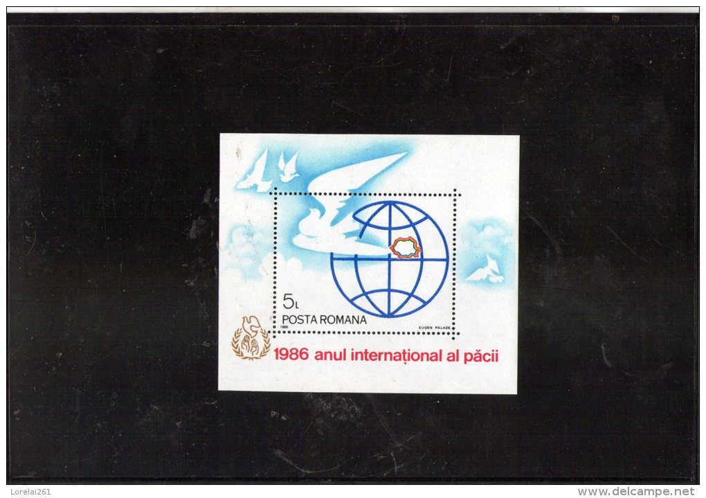 1986 - Annee Int. De La Paix MI Bl 228 Et Yv Bf 185 MNH - Unused Stamps