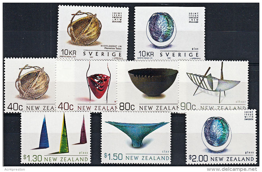 F0057 SWEDEN &amp; NEW ZEALAND, 2002 Joint Issue - Traditional Crafts,  MNH - Ongebruikt