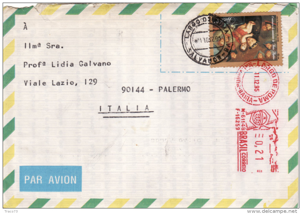 BRASILE /   ITALIA  -  Cover _ Lettera - Commemorativo Isolato - Storia Postale