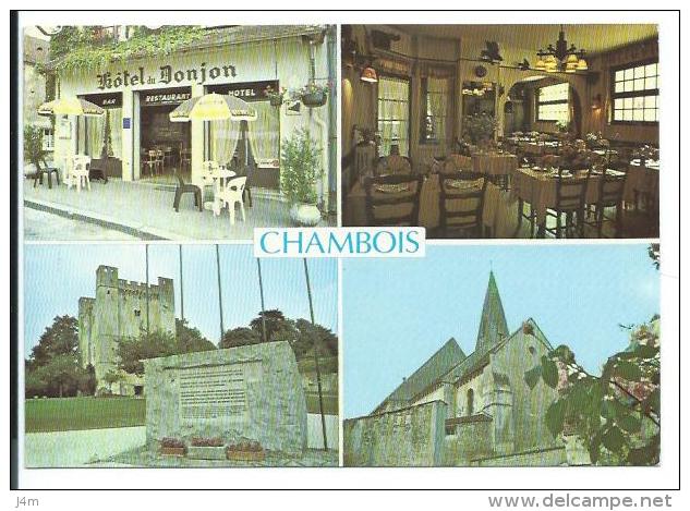 61/ ORNE... CHAMBOIS. Hôtel Du Donjon. Eglise. Donjon - Autres & Non Classés