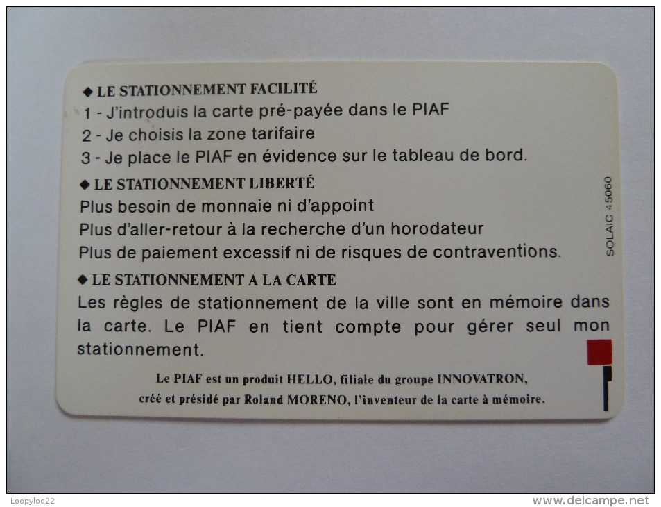 FRANCE - Piaf - Soliac Parking Demo - Internas