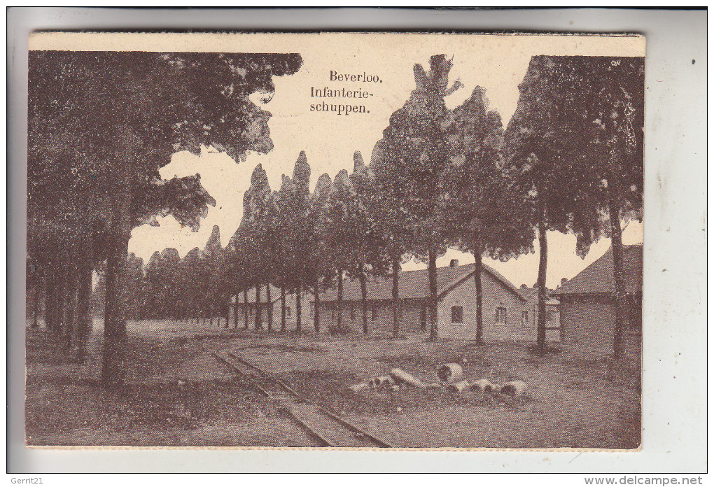 B 3580 BERINGEN - BEVERLOO, Infanterieschuppen, Deutsche Feldpost 1916 - Beringen