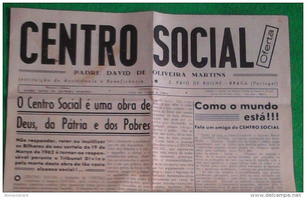 Braga - S. Paio De Ruilhe - Jornal "Centro Social" Nº 2 - Revistas & Periódicos