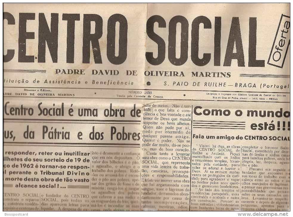 Braga - S. Paio de Ruilhe - Jornal "Centro Social" Nº 2