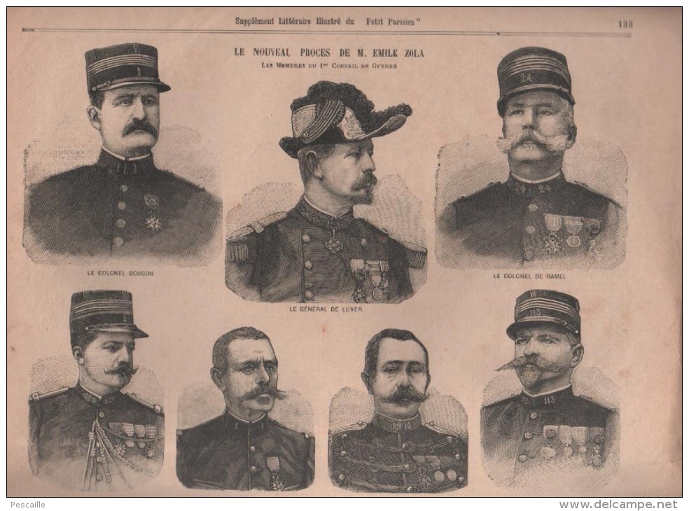 LE PETIT PARISIEN 24 04 1898 - CUBA - PROCES EMILE ZOLA - PARIS PONT ROYAL SUICIDE DE CHEVAL - Le Petit Parisien