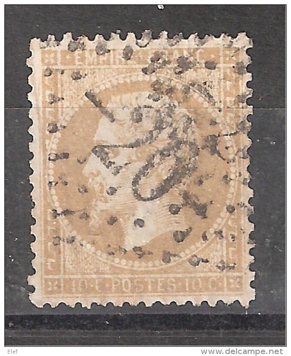 Empire N° 21 ,avec BELLE VARIETE Filet  DEVIE !!!!!!! Obl GC 20 De AIGUEBELLE, Savoie, TB - 1862 Napoleon III