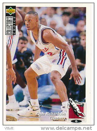 Basket NBA (1994), POOH RICHARDSON, CLIPPERS LOS ANGELES, Collector&acute;s Choice (n° 425), Upper Deck, Trading Cards.. - 1990-1999