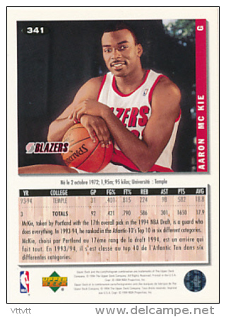 Basket NBA (1994), AARON MC KIE, BLAZERS, Collector&acute;s Choice (n° 341), Upper Deck, Trading Cards... - 1990-1999