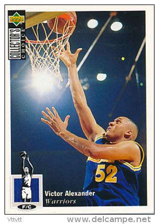 Basket NBA (1994), VICTOR ALEXANDER, WARRIORS GOLDEN STATE, Collector&acute;s Choice (n° 352), Upper Deck, Trading Cards - 1990-1999