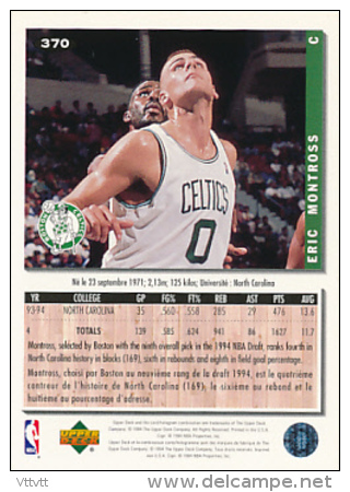 Basket NBA (1994), ERIC MONTROSS, BOSTON CELTICS, Collector&acute;s Choice (n° 370), Upper Deck, Trading Cards... - 1990-1999