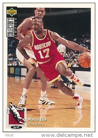 Basket NBA (1994), MARIO ELIE, HOUSTON ROCKETS, Collector&acute;s Choice (n° 427), Upper Deck, Trading Cards... - 1990-1999