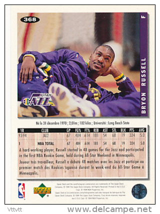 Basket NBA (1994), BRYON RUSSELL, UTAH JAZZ, Collector&acute;s Choice (n° 368), Upper Deck, Trading Cards... - 1990-1999
