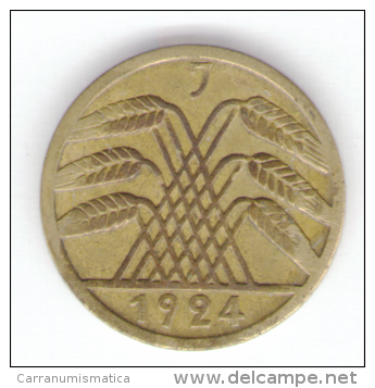 GERMANIA WEIMAR 5 REICHSPFENNIG 1924 ZECCA J - 5 Rentenpfennig & 5 Reichspfennig