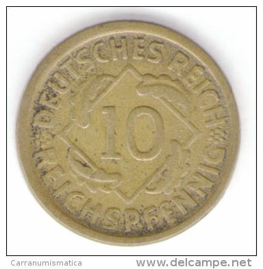 GERMANIA WEIMAR 10 REICHSPFENNIG 1925 ZECCA D - 10 Rentenpfennig & 10 Reichspfennig