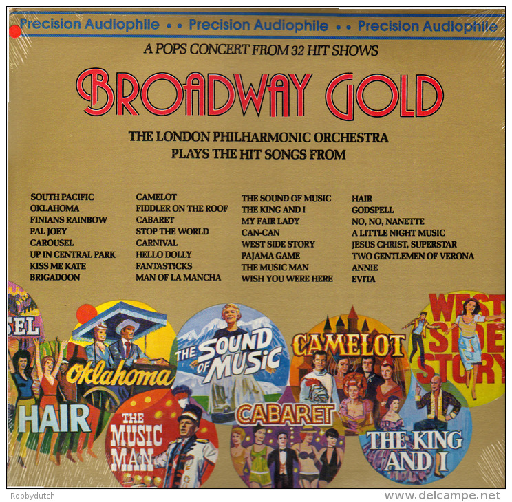 * 2LP *  LONDON PHILHARMONIC ORCHESTRA - BROADWAY GOLD (Audiophile Still Sealed!!!) - Musicals