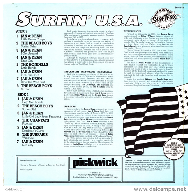 * LP *  SURFIN' U.S.A. - VARIOUS ARTISTS (England EX!!!) - Compilaties