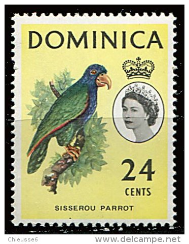 Dominique * N° 170 - Série Courante. Perroquet - Dominique (1978-...)