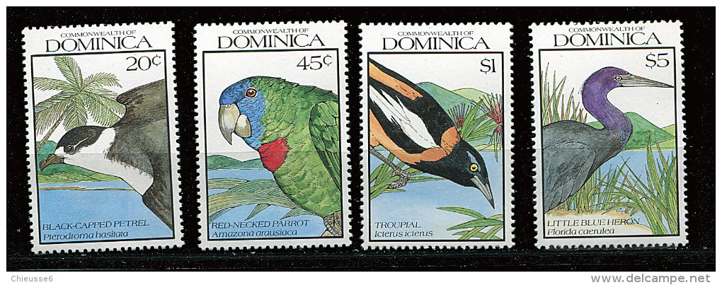 Dominique ** N° 1211 à 1214 - Oiseaux - Dominica (1978-...)