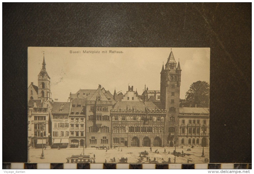 CP, Suisse, Basel Marktplatz Mit Rathaus N°3114 Edition Franco Suisse Berne 1911 - Sonstige & Ohne Zuordnung