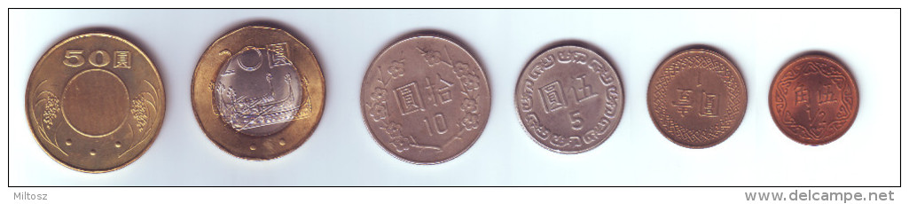 Taiwan 6 Coins Lot - Taiwan