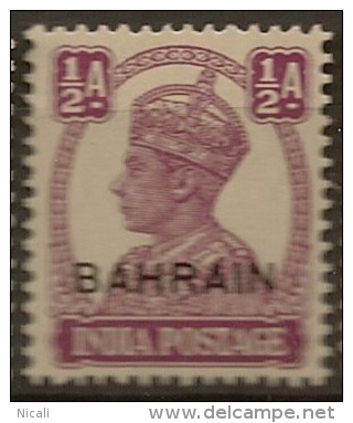 BAHRAIN 1942 1/2a KGVI SG 39 HM #BS25 - Bahreïn (...-1965)