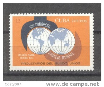 Cuba 1973 Anniversaries, Congress, MNH AE.028 - Nuevos