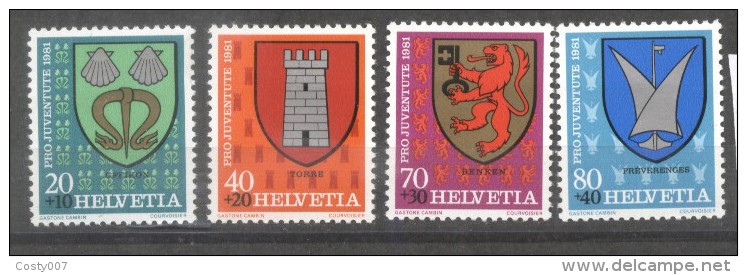 Switzerland 1981 Pro Juventute, Heraldry, MNH AE.070 - Ungebraucht