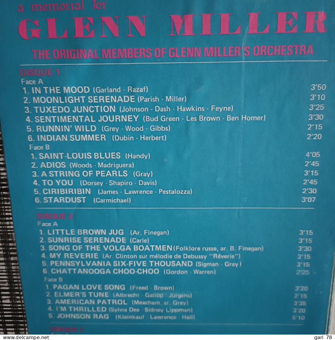 Coffret  4 Vinyles 33 Tours A MEMORIAL OF GLENN MILLER, The Original Members Of Glenn Miller's - Jazz