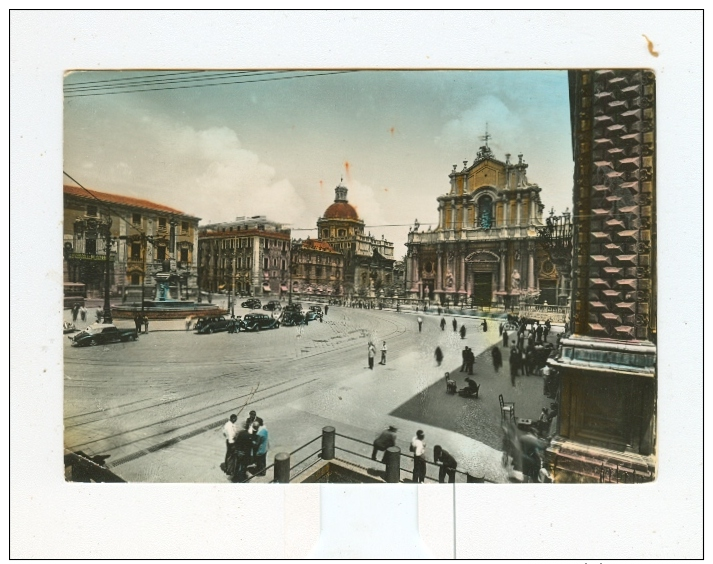 CATANIA,P.za Duomo-1959-Animata Con Auto-CAR-Persone-!!!!!!!! - Catania