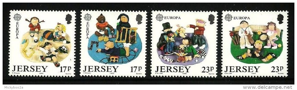 JERSEY 1989 EUROPA SPORT TOYS CRICKET TENNIS GAMES SET MNH - Jersey