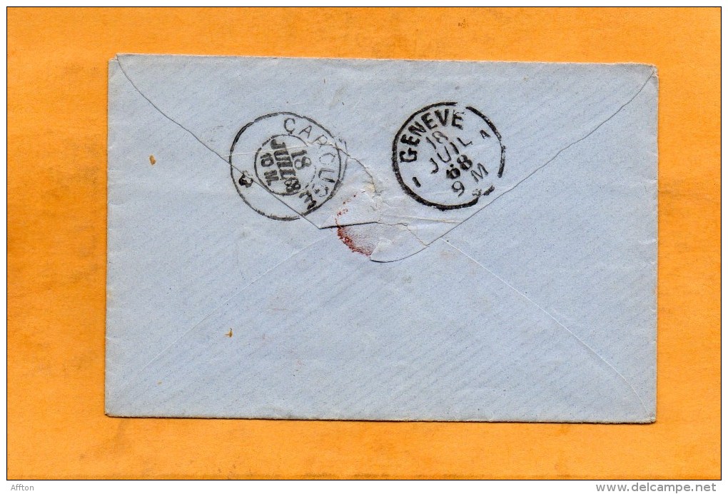 Switzerland 1868 Cover Mailed - Brieven En Documenten