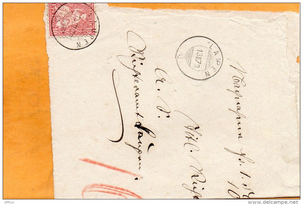 Switzerland 1873 Cover Mailed - Brieven En Documenten