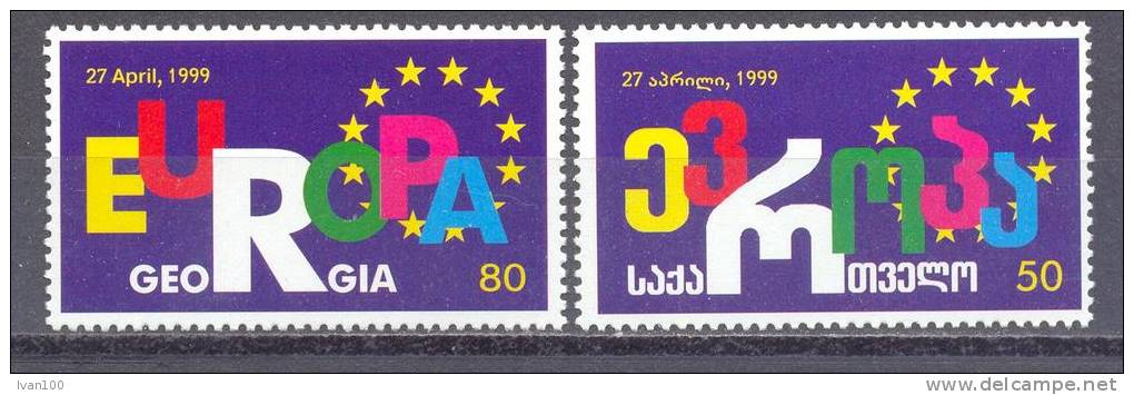 1999. Georgia, Council Of Europe, 2v, Mint/** - Georgia