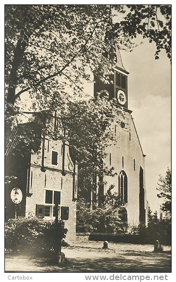 Schoorl, Herv. Kerk En Raadhuisje  (glansfotokaart) - Schoorl