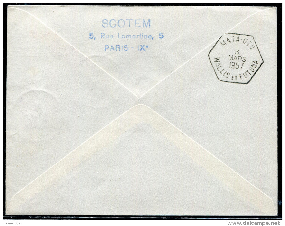 NOUVELLE CALEDONIE - N° 272 / LETTRE AVION DE NOUMEA LE 3/3/1957, 1ére  LIAISON NOUMEA WALLIS DU 3/3/1957 - TB - Covers & Documents