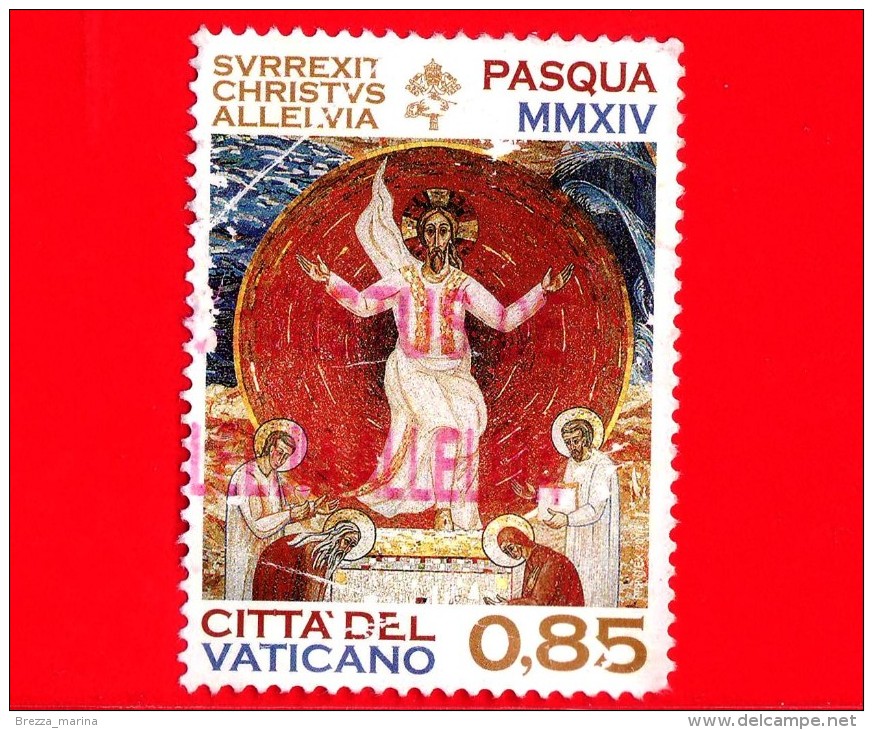 VATICANO - 2014 - Pasqua 2014 - 0,85 € • Mosaico Della Cappella Cappella Redemptoris Mater - Leggi - Gebruikt