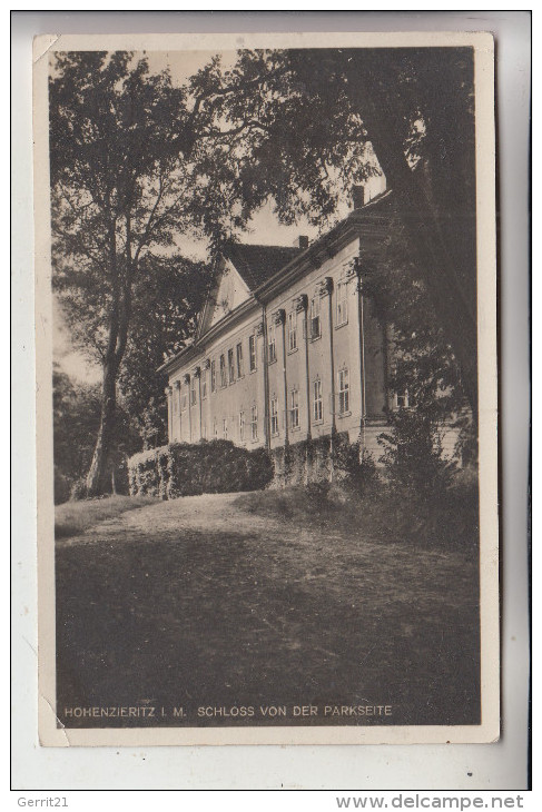 0-2080 NEUSTRELITZ - NEUZIERITZ, Schloss Neuzieritz, 1940, Feldpost, Eckknick - Neustrelitz